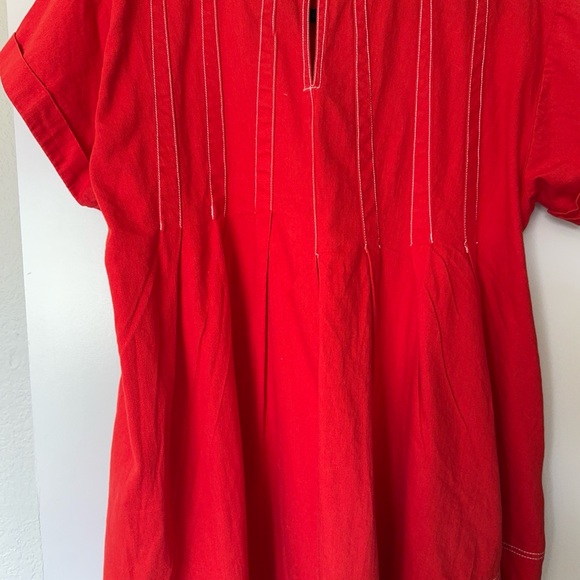 Pilcro Short-Sleeve Denim Mini Swing - Picture 2 of 6